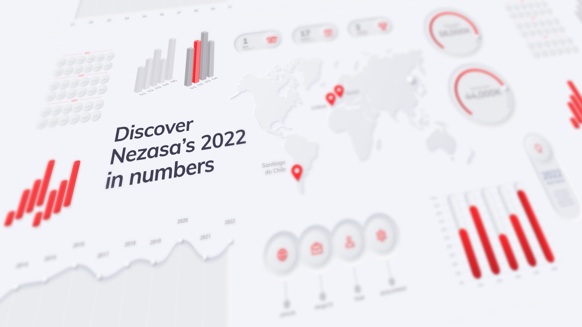 Illustration of Nezasa 2022 year in numbers