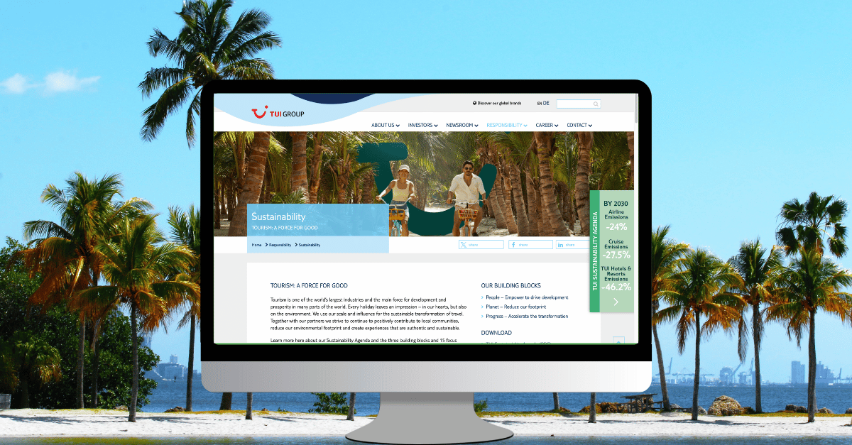 TUI groups screen on top of a picture of matheson hammock