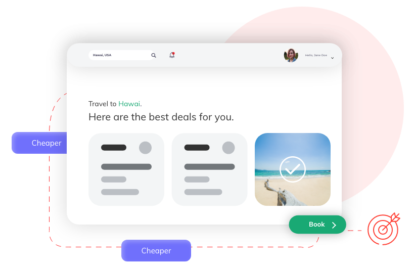 nezasa's booking engine features representation