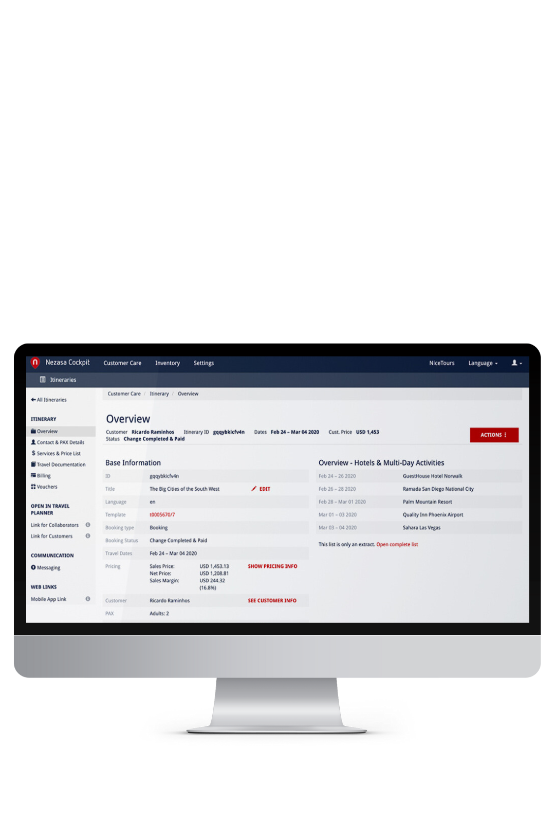 AI-Powered post-booking management